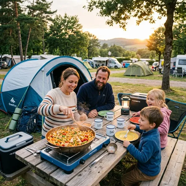 Gezonde 1 pans gerechten op de camping