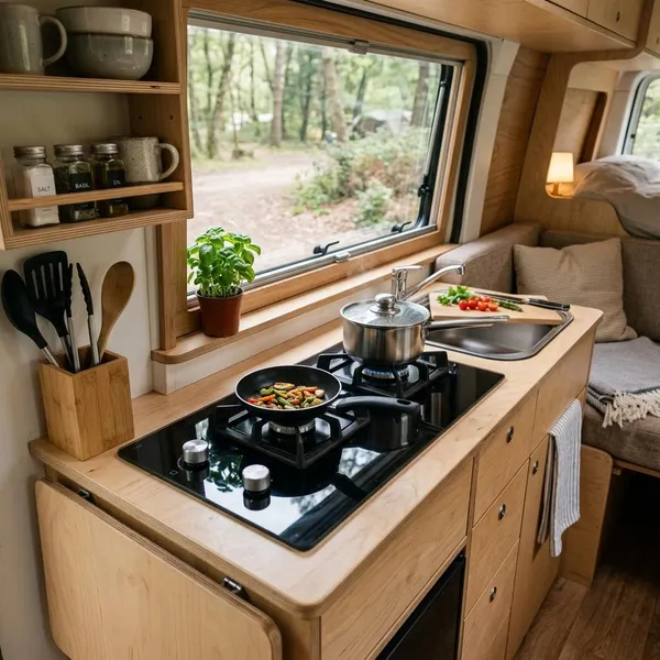 2 pits gasstel inbouw camper