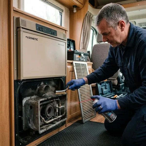 brander koelkast camper schoonmaken