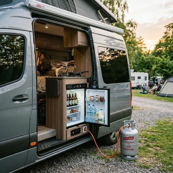 camper koelkast op LPG