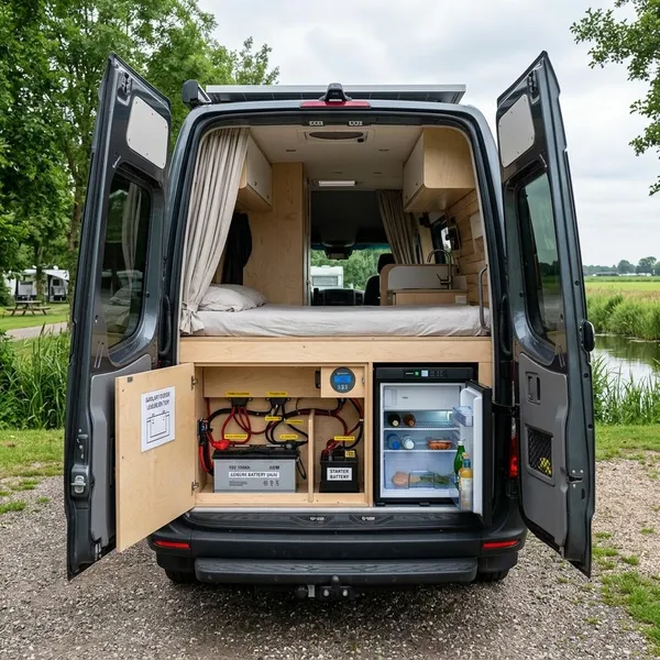 Waarom trekt de camper koelkast de accu leeg?