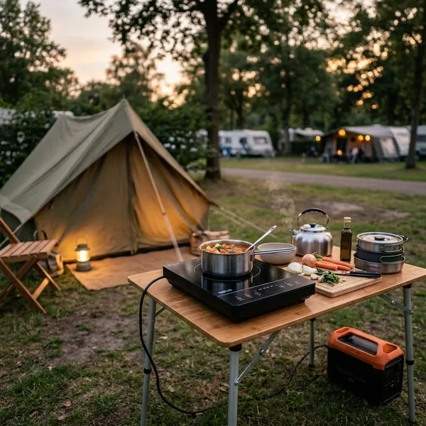 Hoe kook je veilig elektrisch op de camping