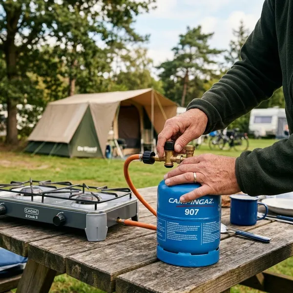 Welke gasfles past op een camping gasstel
