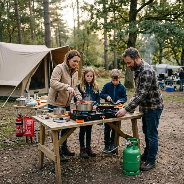Camping gasstel aansluiten op een gasfles
