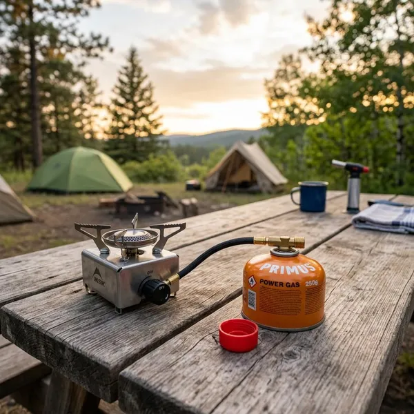 Veilig koken met een camping gasstel en gasfles