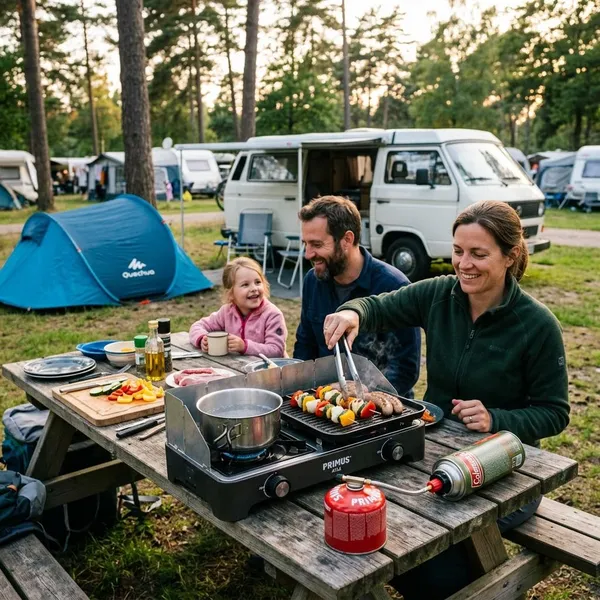camping gasstel met grill