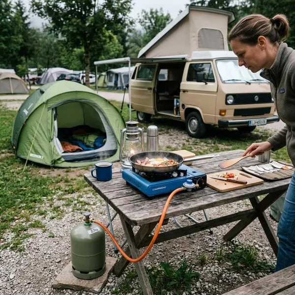 camping gasstel met slang
