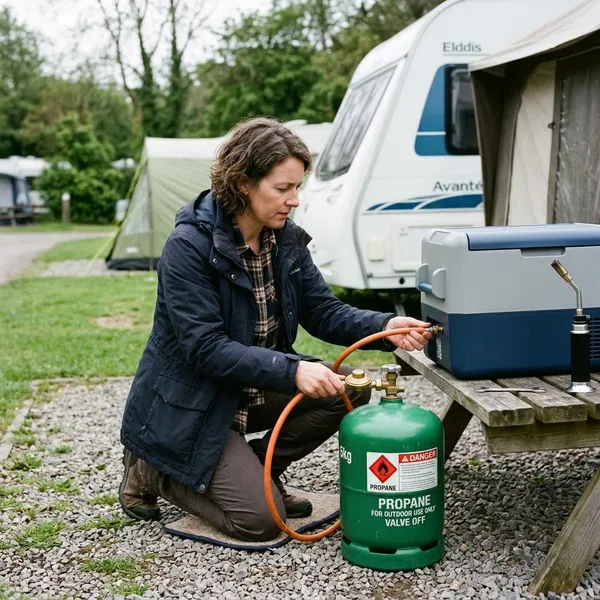 camping koelkast op gas aansluiten