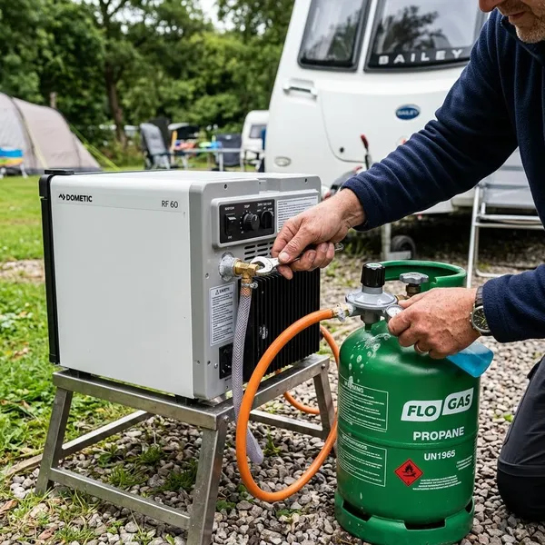 Camping koelkast op gas aansluiten in stappen