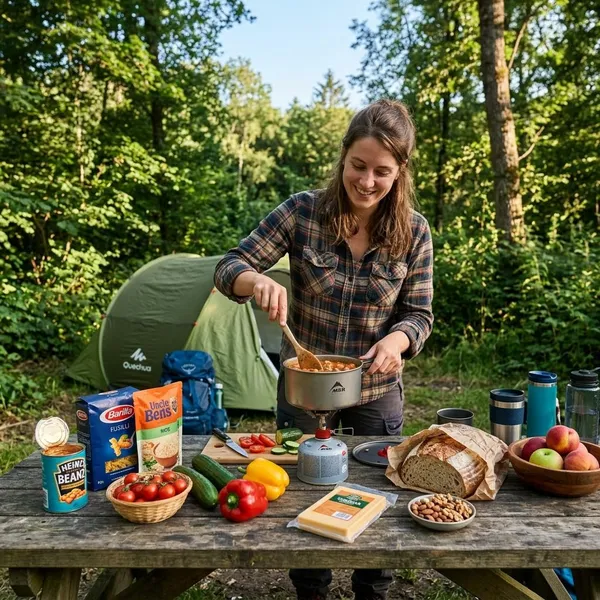 Wat zijn goede camping recepten zonder koelkast