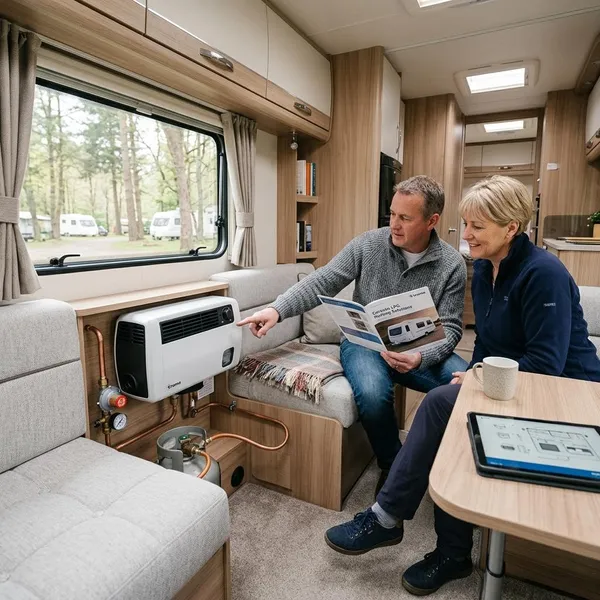 caravan kachel op LPG