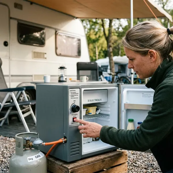 Voor je de Electrolux koelkast op gas gebruikt