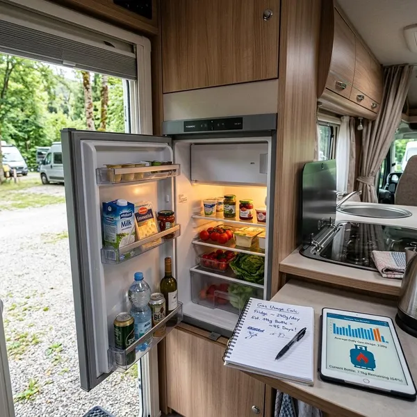 gasverbruik camper koelkast