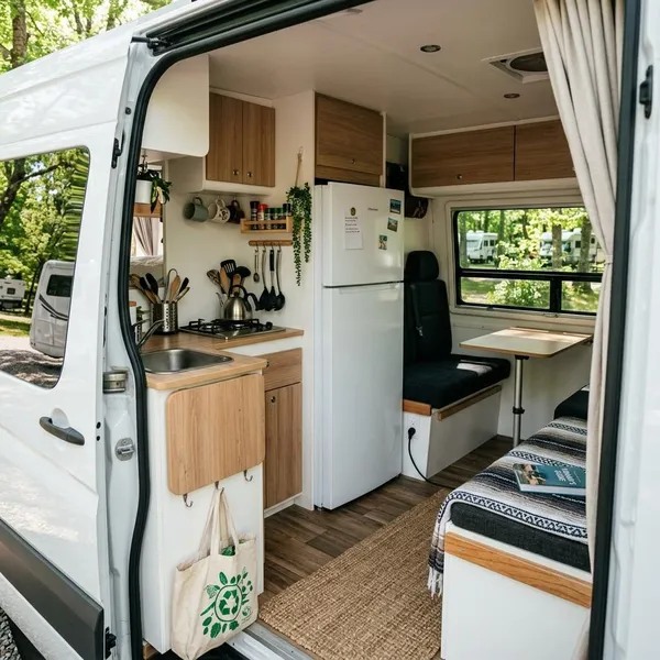 gewone koelkast in camper