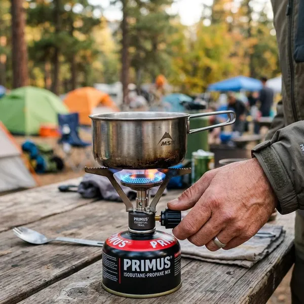 Hoe je een camping gasstel aansteekt
