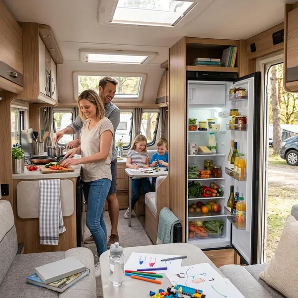 hoge koelkast caravan