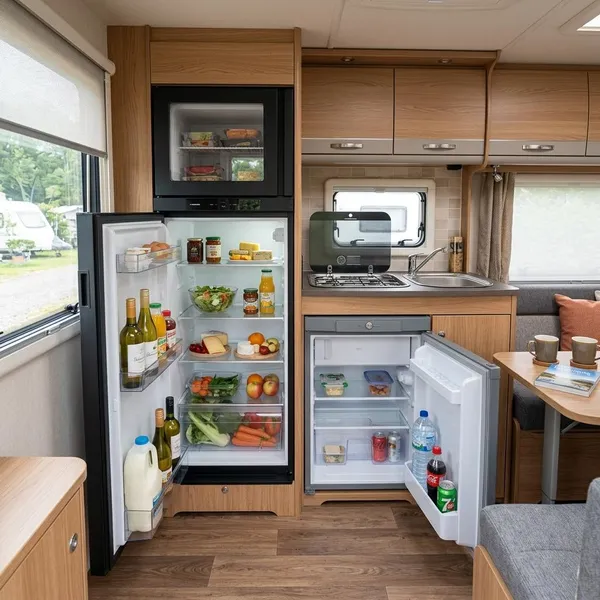 Wanneer is een hoge koelkast in de caravan handig