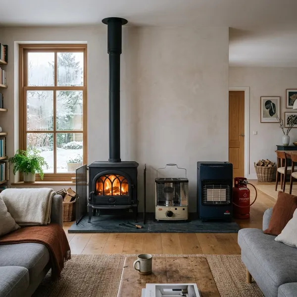 kachel zonder stroom of gas