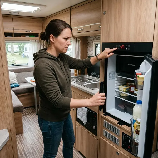 Koelkast camper werkt niet in het kort