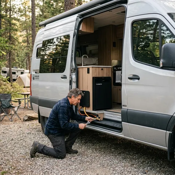 koelkast camper werkt niet op gas