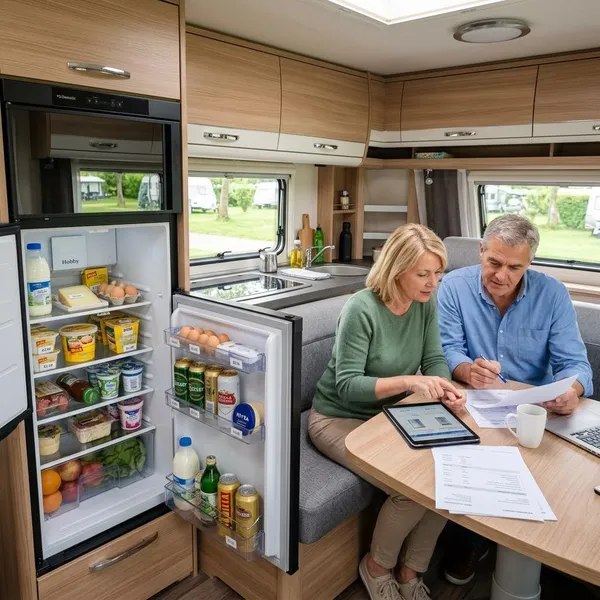 Koelkast voor Hobby caravan inmeten