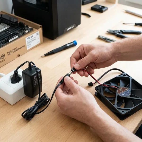Kan een pc ventilator direct op 220V of 230V