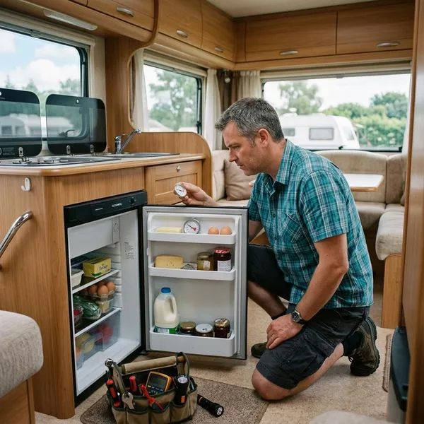 Camper koelkast werkt niet op 12V of 230V