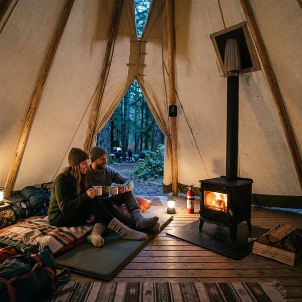 Wat is tipi tent kamperen met kachel